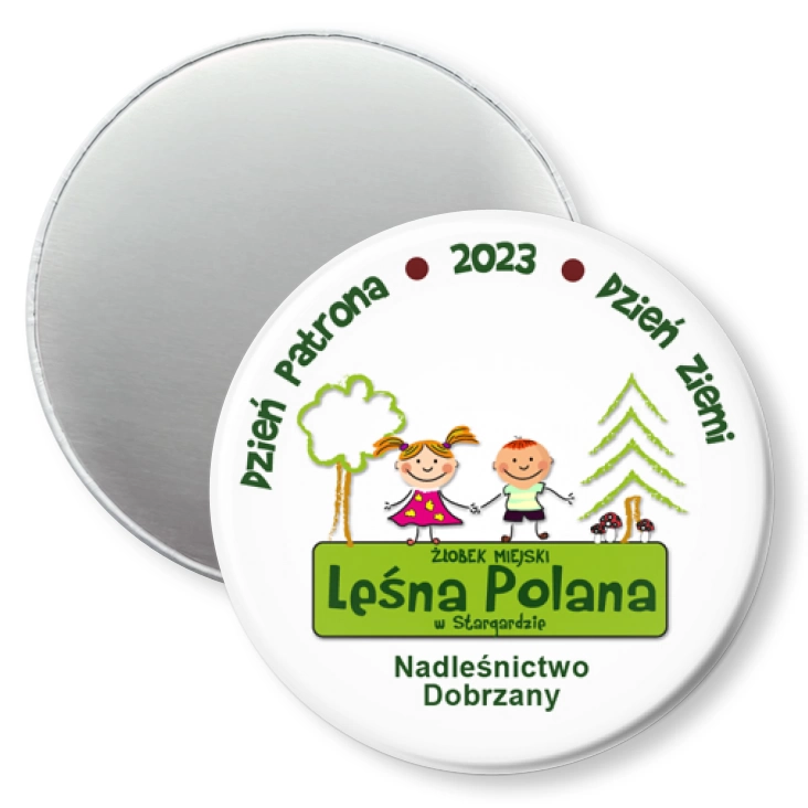 przypinka magnes Żłobek Leśna Polana Dzień Patrona