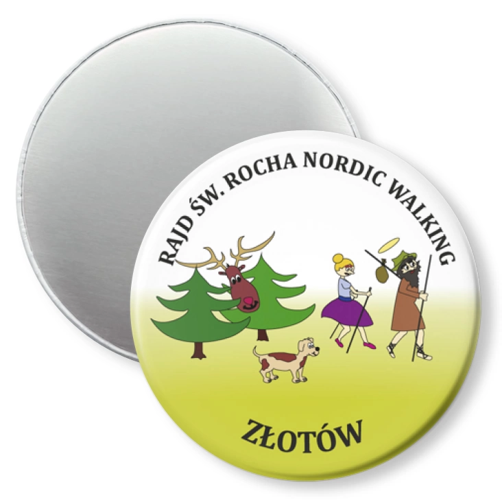 przypinka magnes Rajd św. Rocha Nordic Walking