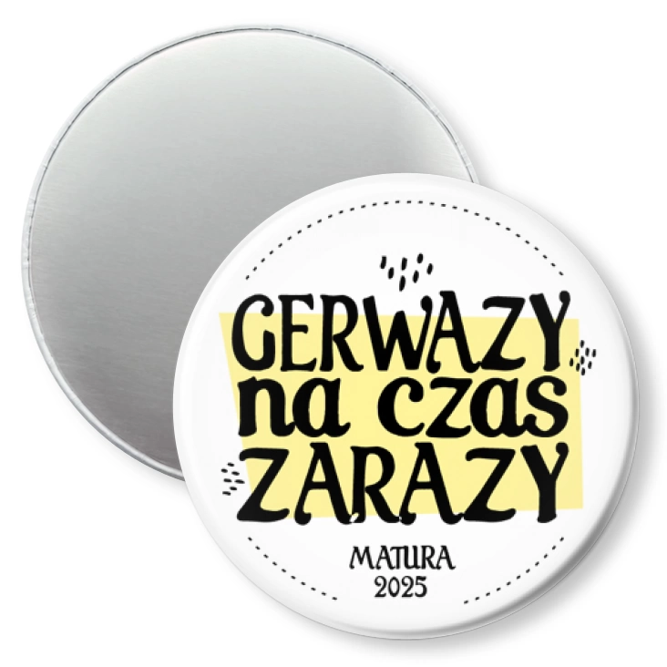 przypinka magnes Gerwazy na czas zarazy