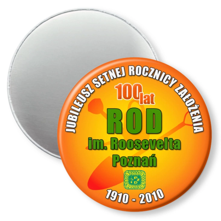 przypinka magnes 100 lat ROD im. Roosevelta Poznań