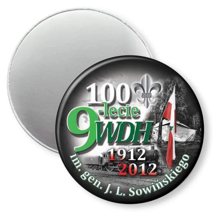 przypinka magnes 100-lecie 9 WDH