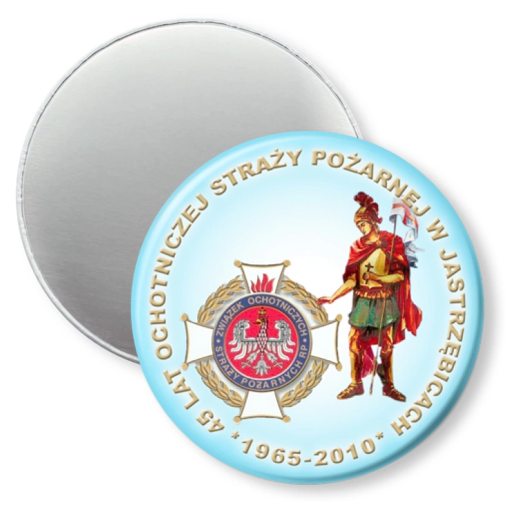 przypinka magnes 45 lat OSP w Jastrzębicach