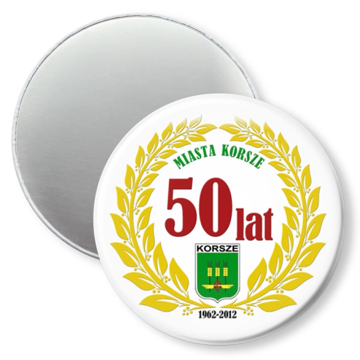 przypinka magnes 50 lat miasta Korsze