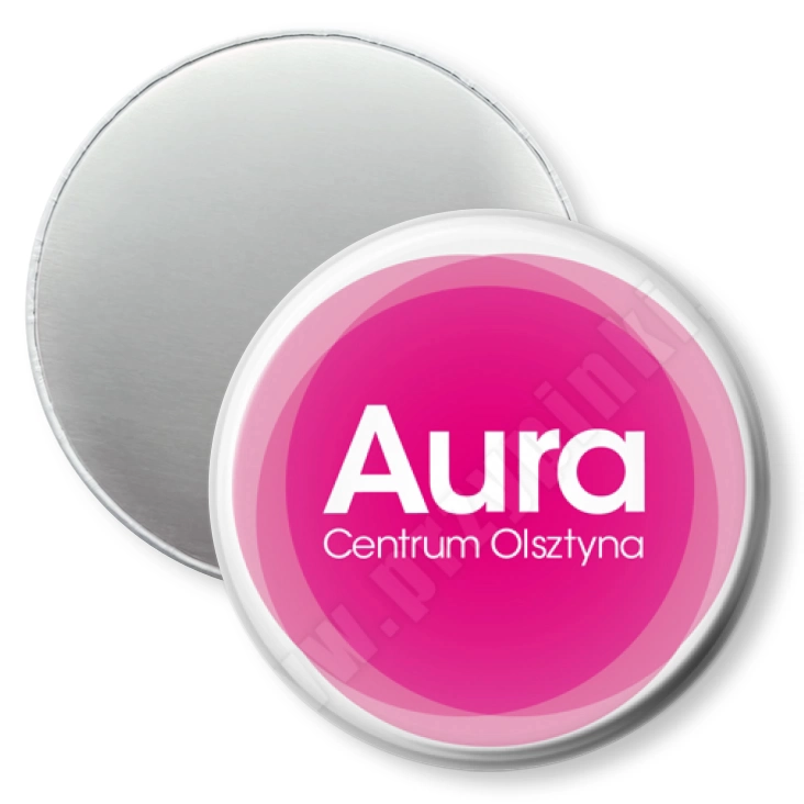 przypinka magnes Aura Centrum Olsztyna
