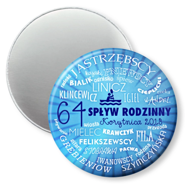 przypinka magnes 64 Spływ Rodzinny