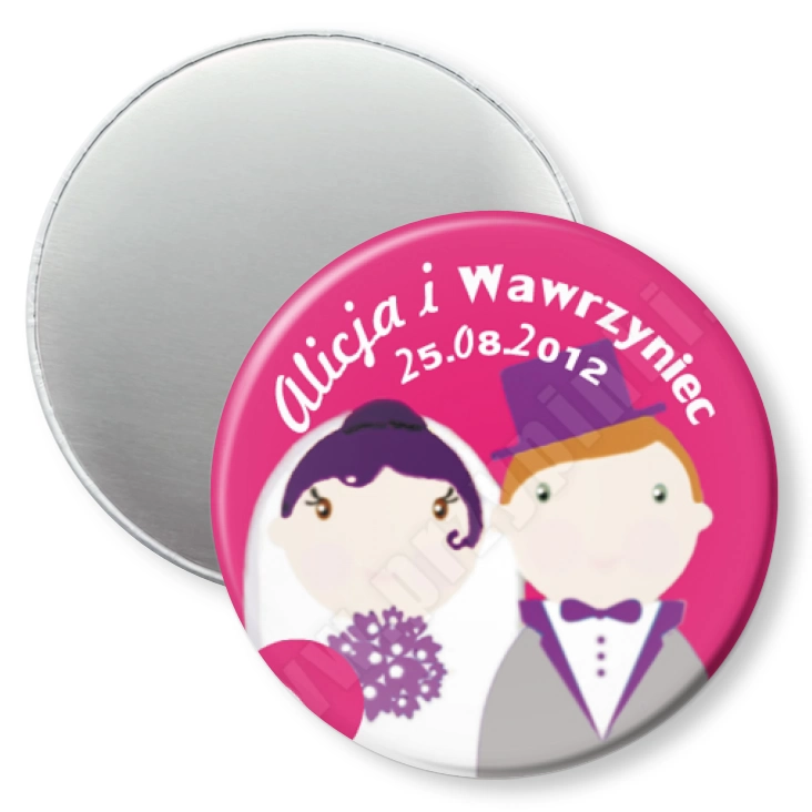 przypinka magnes Alicja i Wawrzyniec