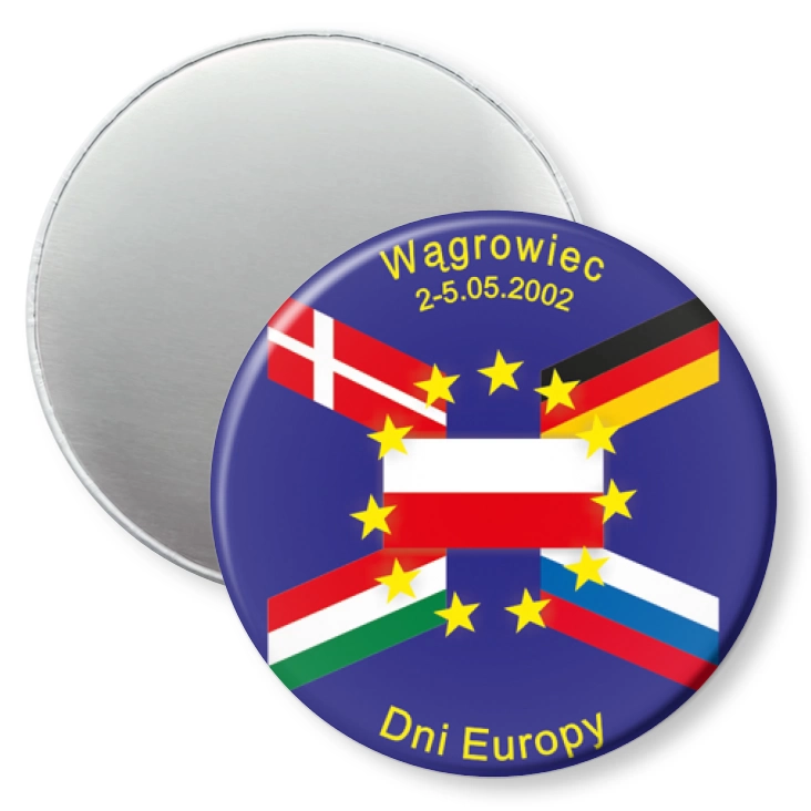 przypinka magnes Dni Europy - Wągrowiec 2002