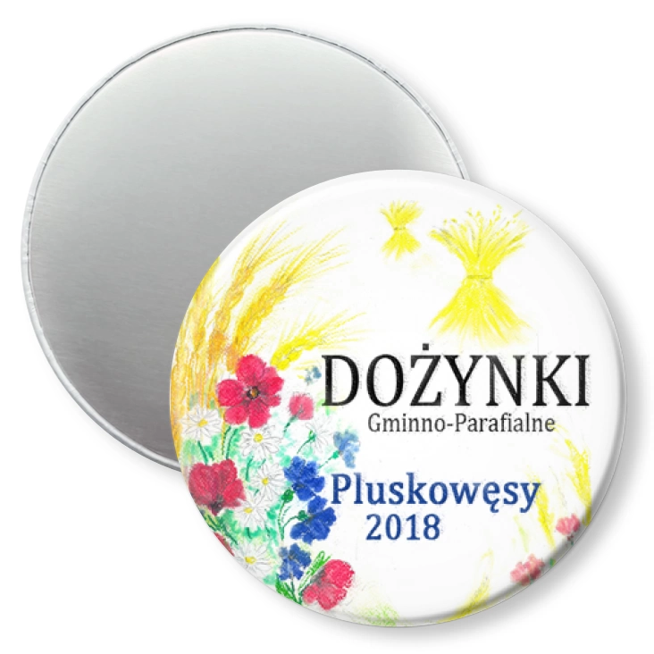 przypinka magnes Dożynki Pluskowęsy 2018