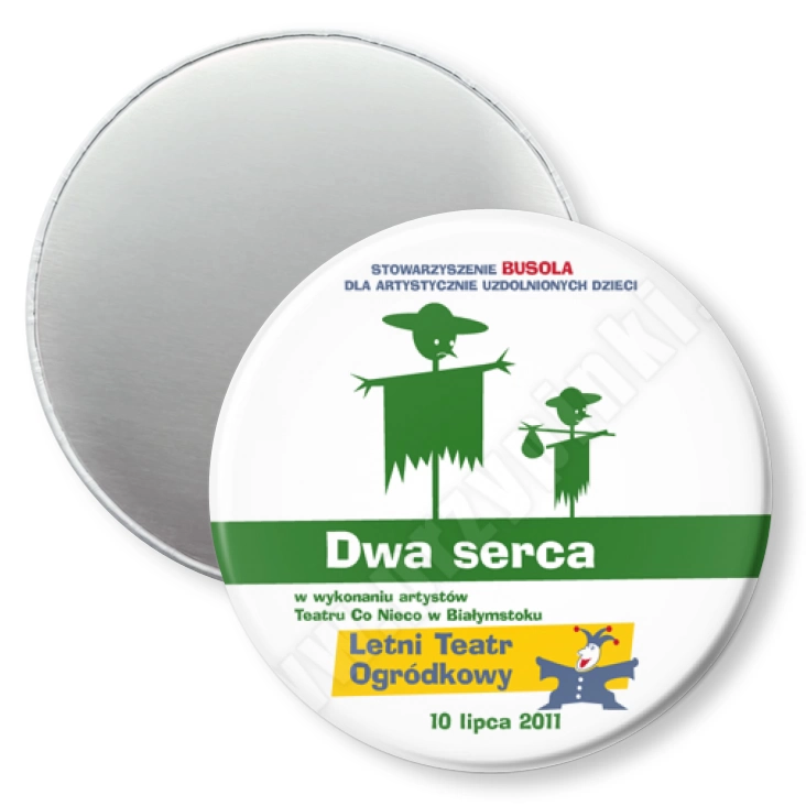 przypinka magnes Dwa serca