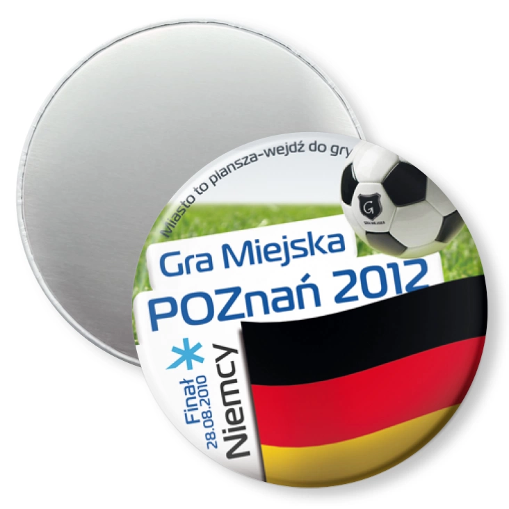 przypinka magnes Gra Miejska - Poznań 2012 - Niemcy