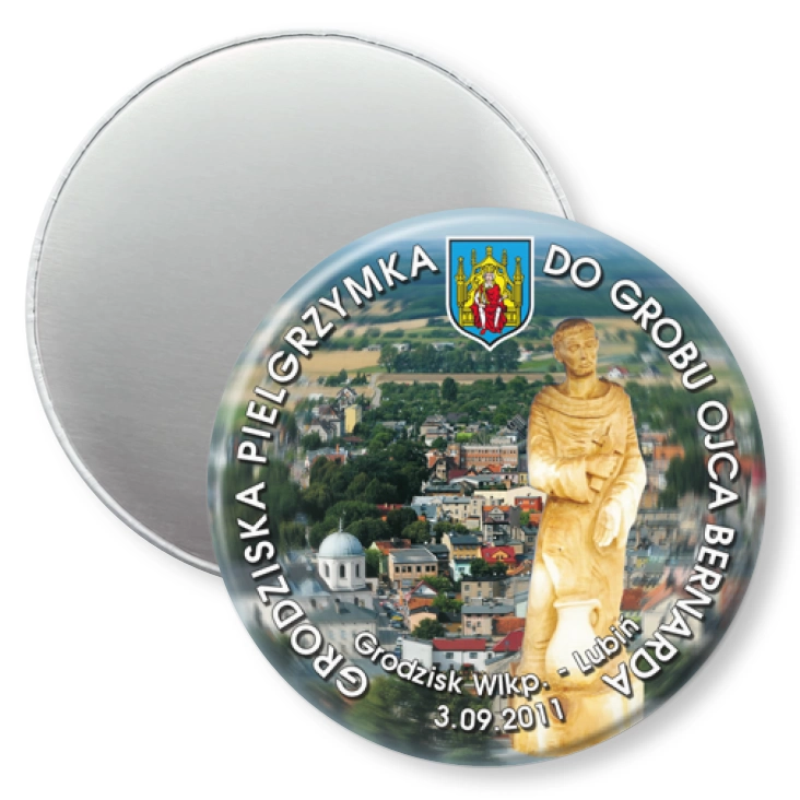 przypinka magnes Grodziska Pielgrzymka do grobu ojca Bernarda