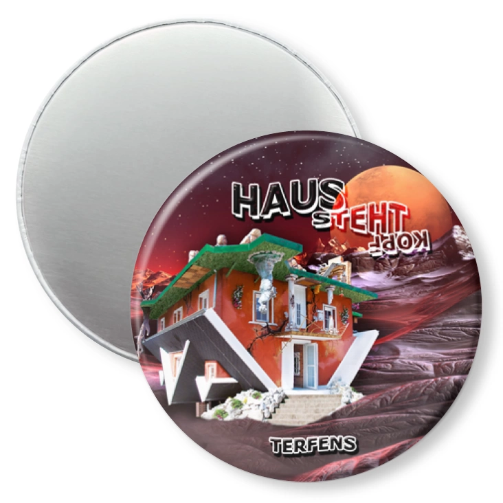 przypinka magnes Haus Steht Kopf