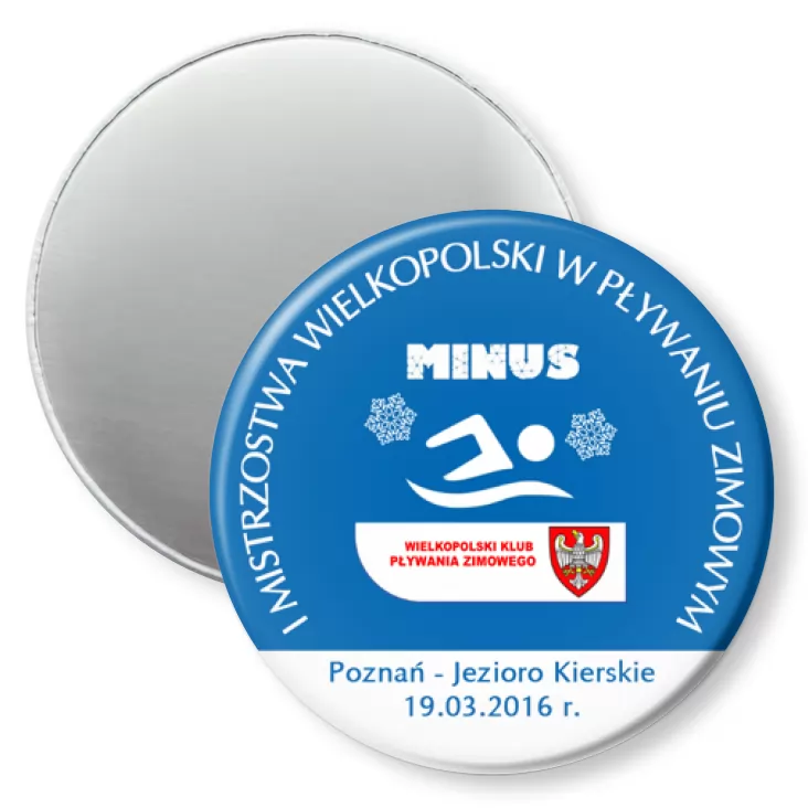 przypinka magnes I Mistrzostwa Wielkopolski w Pływaniu Zimowym