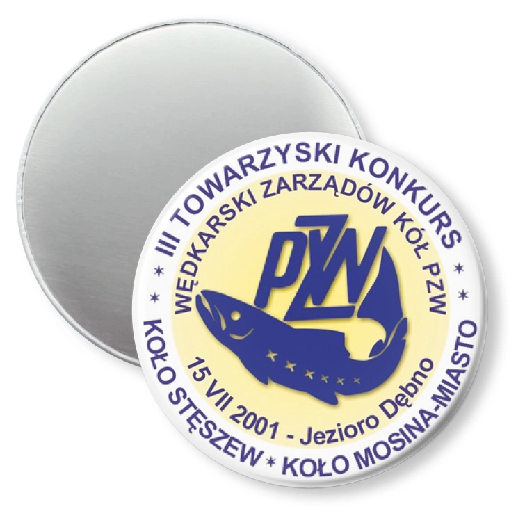 przypinka magnes III Towarzyski Konkurs Wędkarski Zarządów Kół PZW