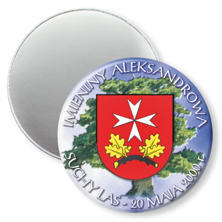 przypinka magnes Imieniny Aleksandrowa 2000