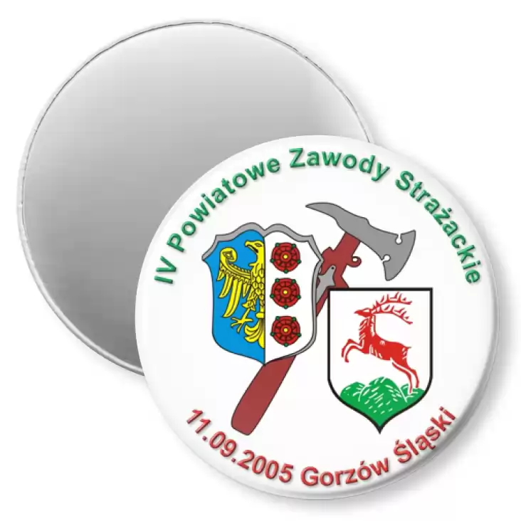 przypinka magnes IV Powiatowe Zawody Strażackie w Gorzowie Śląskim