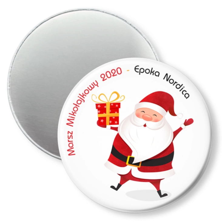 przypinka magnes Marsz Mikołajkowy 2020 - Epoka Nordica
