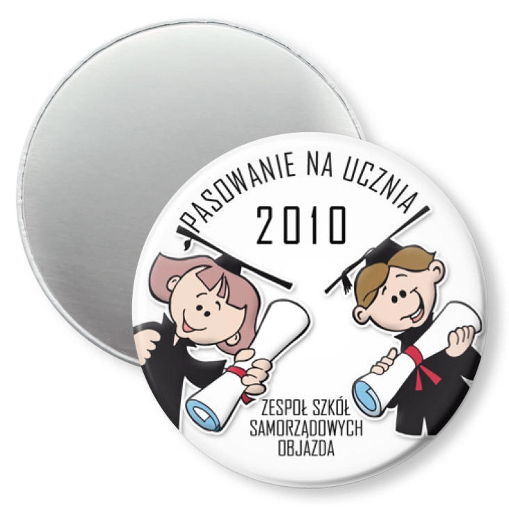 przypinka magnes Pasowanie na ucznia 2010