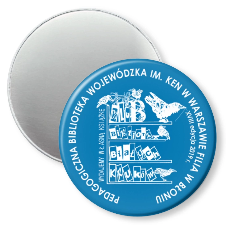 przypinka magnes Pedagogiczna Biblioteka Wojewódzka im. KEN w Warszawie Filia w Błoniu