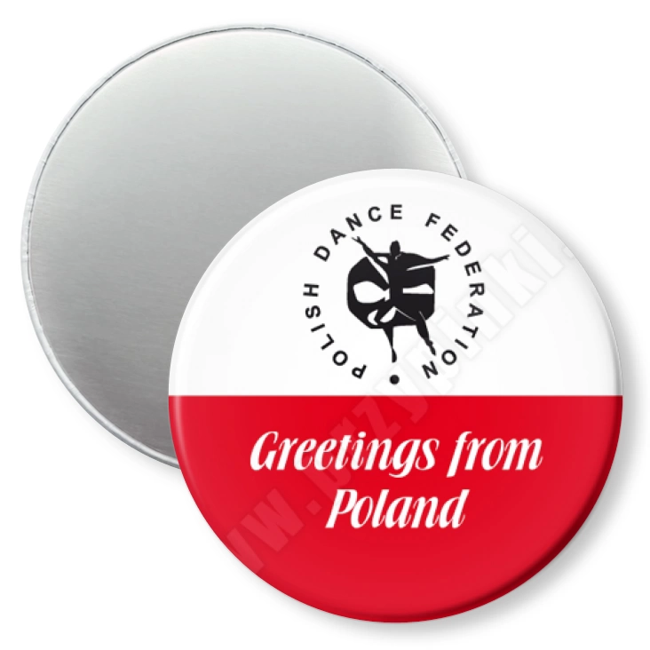 przypinka magnes Polska Federacja Tańca