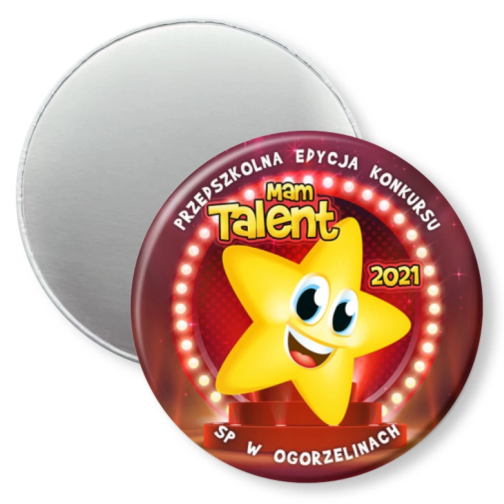 przypinka magnes Przedszkolna edycja konkursu Mam Talent 2021