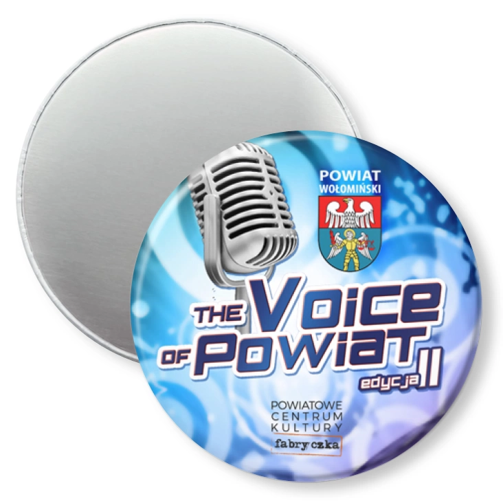 przypinka magnes The Voice of Powiat