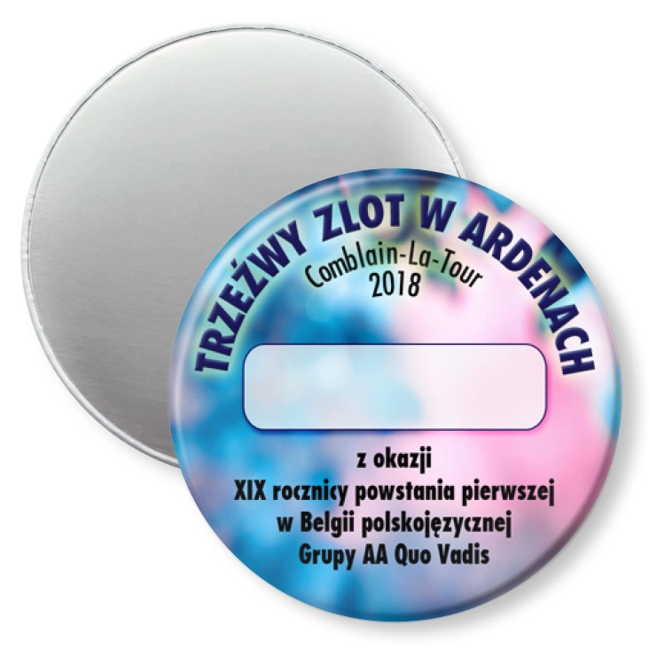 przypinka magnes Trzeźwy Zlot w Ardenach 2018
