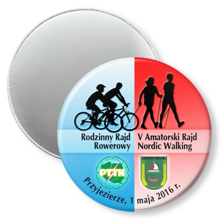 przypinka magnes V Amatorski Rajd Nordic Walking