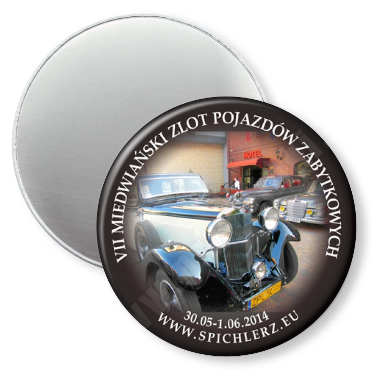 przypinka magnes VII Miedwiański Zlot Samochodów Zabytkowych