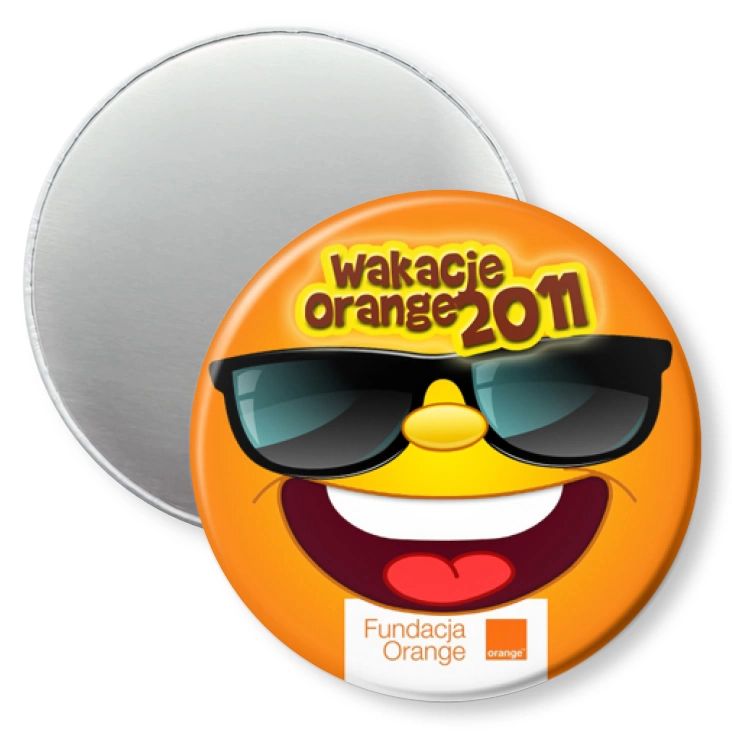 przypinka magnes Wakacje Orange 2011