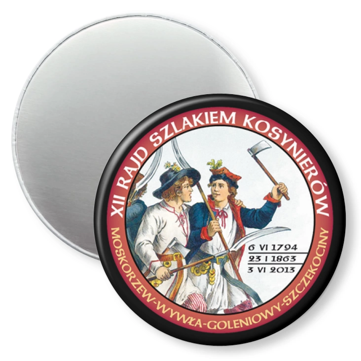 przypinka magnes XII Rajd Szlakiem Kosynierów