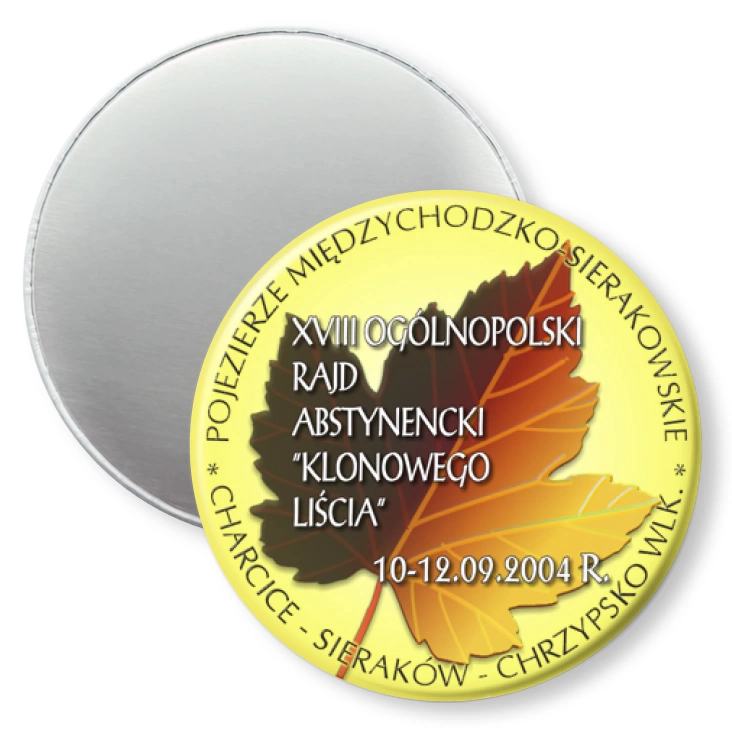 przypinka magnes XVIII Ogólnopolski Rajd Abstynencki Klonowego Liścia