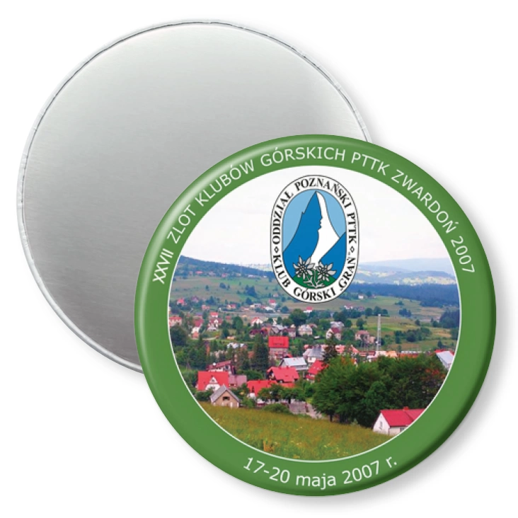 przypinka magnes XXVII Zlot Klubów Górskich PTTK Zwardoń 2007