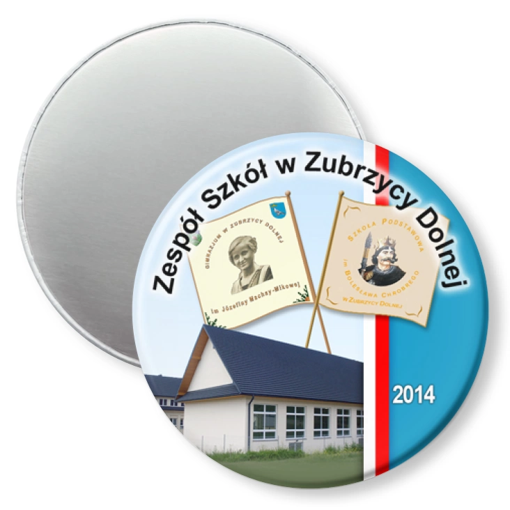 przypinka magnes Zespół Szkół w Zubrzycy Dolnej