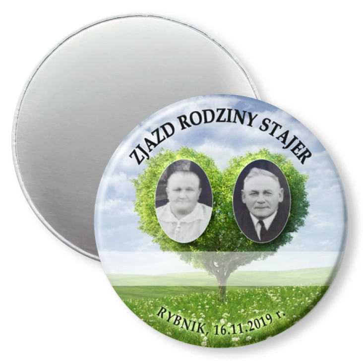 przypinka magnes Zjazd rodziny Stajer