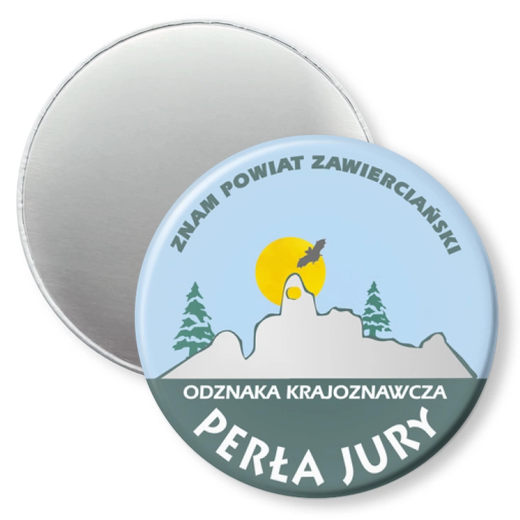przypinka magnes Znam Powiat Zawierciański