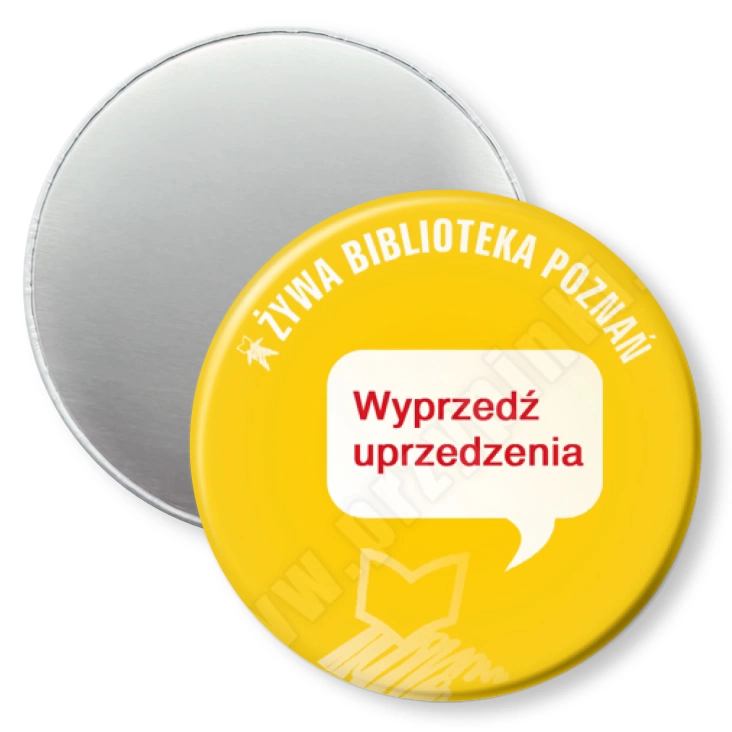 przypinka magnes Żywa Biblioteka 