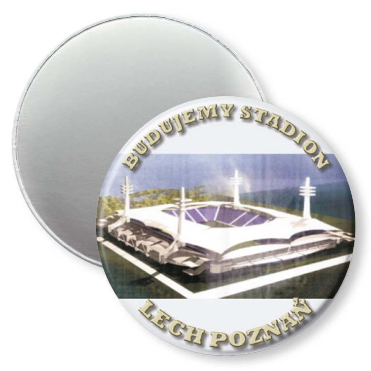 przypinka magnes Budujemy stadion - Lech Poznań