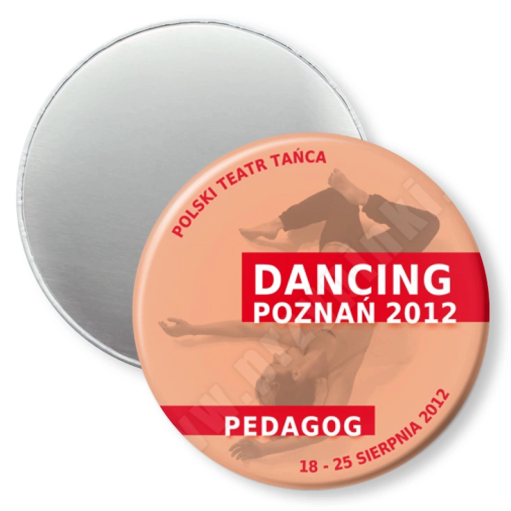 przypinka magnes Dancing Poznań 2012 - pedagog