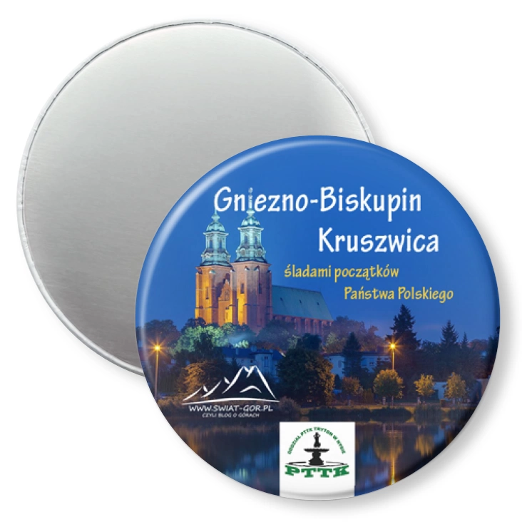 przypinka magnes Gniezno-Biskupin Kruszwica