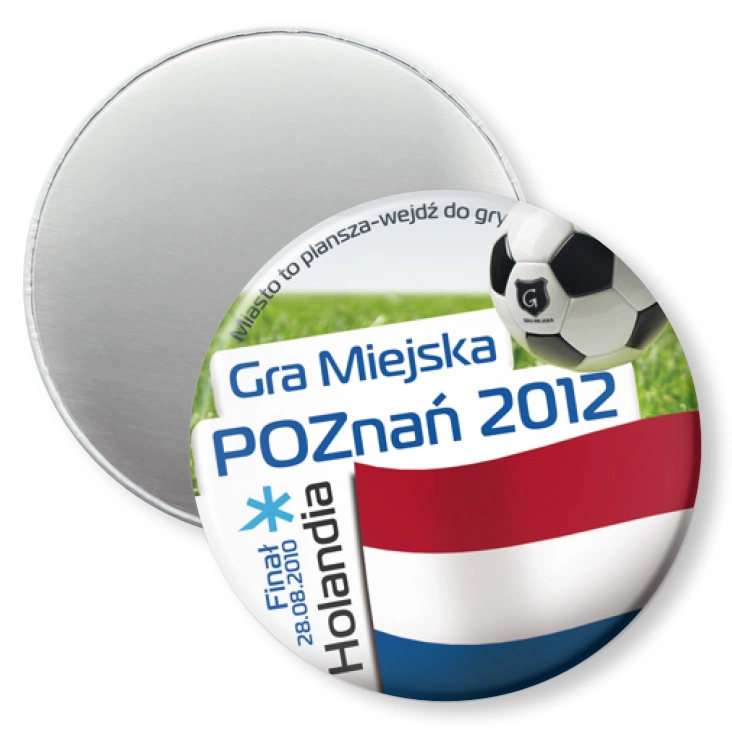 przypinka magnes Gra Miejska - Poznań 2012 - Holandia