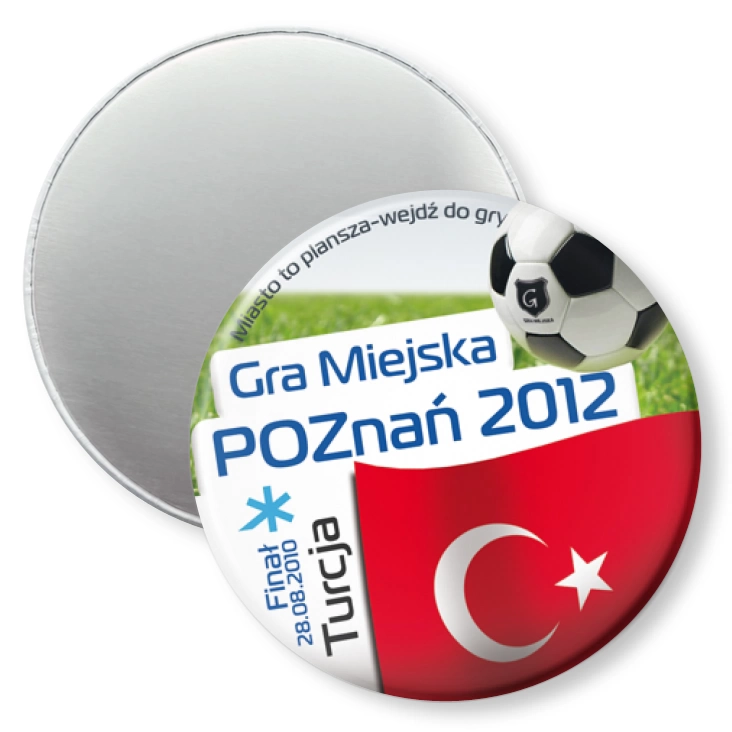 przypinka magnes Gra Miejska - Poznań 2012 - Turcja