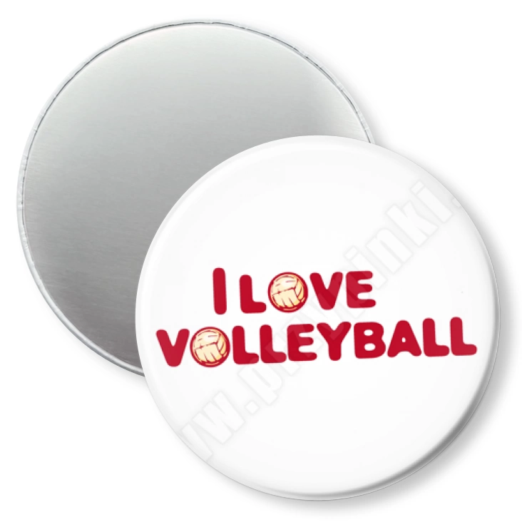 przypinka magnes I love volleyball