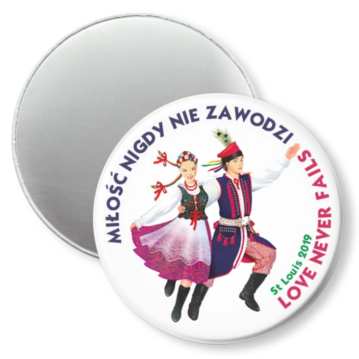 przypinka magnes Love Never Fails
