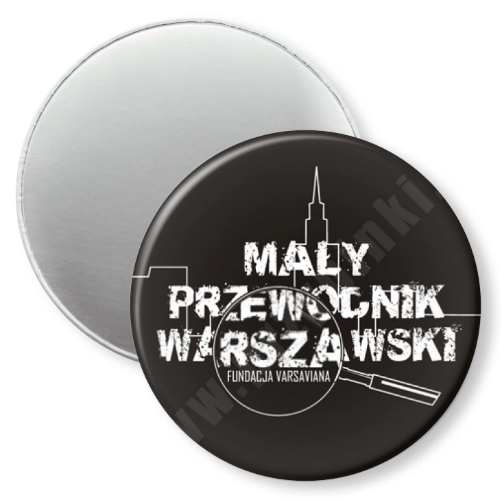 przypinka magnes Mały Przewodnik Warszawski
