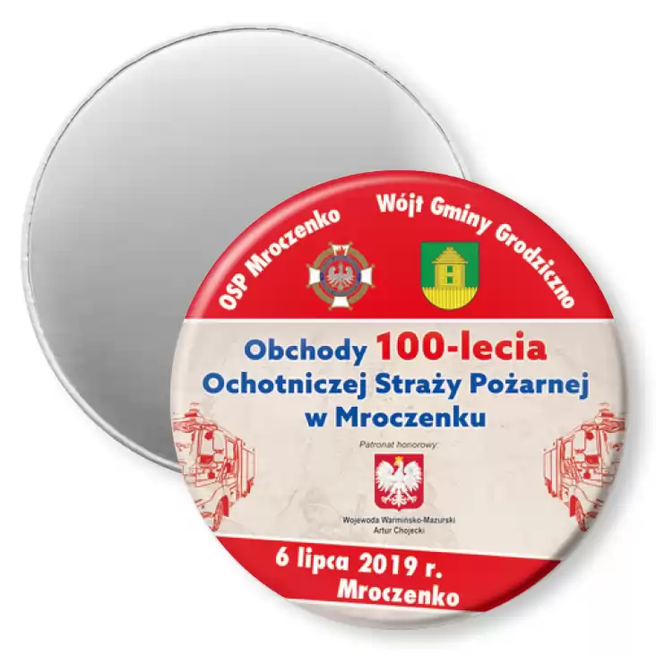 przypinka magnes Obchody 100-lecia OSP w Mroczenku