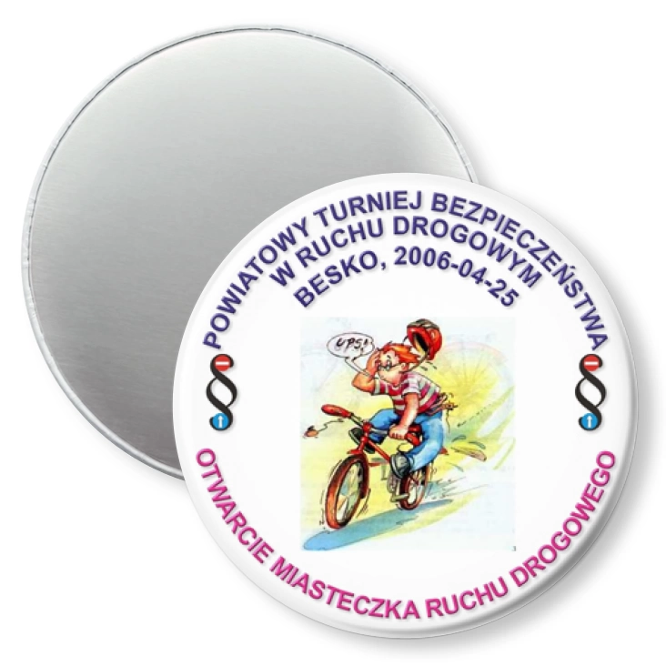 przypinka magnes Otwarcie Miasteczka Ruchu Drogowego