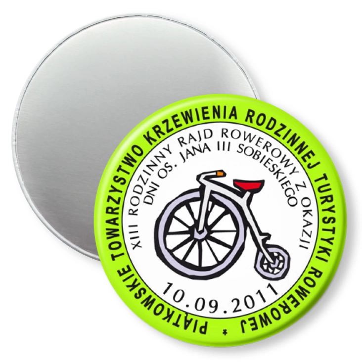 przypinka magnes Piątkowo Rodzinny Rajd Rowerowy 2011