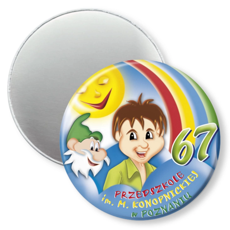 przypinka magnes Przedszkole nr 67 w Poznaniu