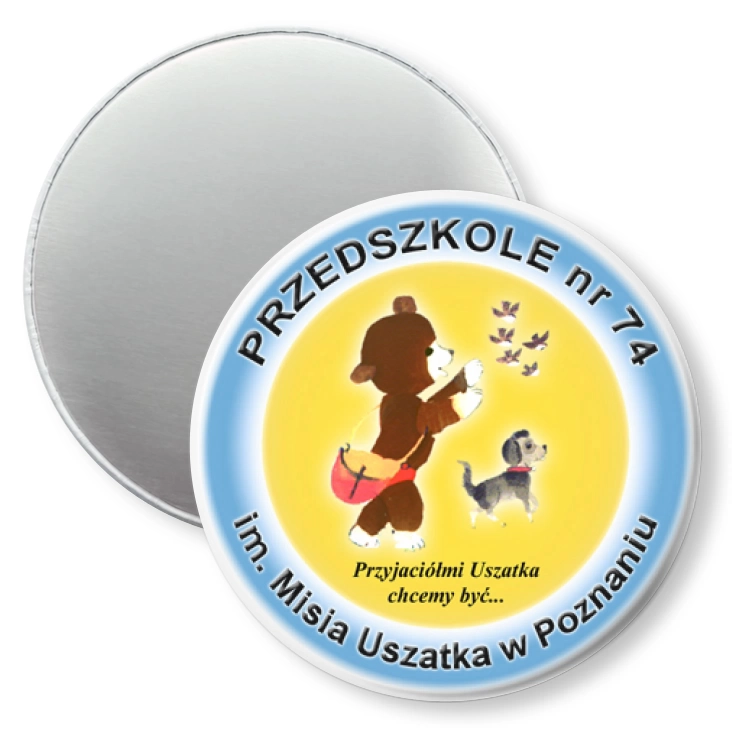 przypinka magnes Przedszkole nr 74 Misia Uszatka w Poznaniu